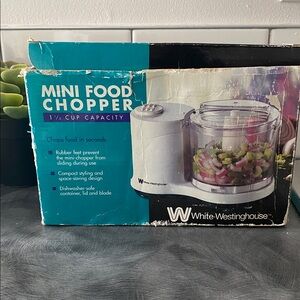New🌈 Mini Food Chopper Electric Appliance White Westinghouse kitchen tool